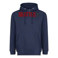 Navy Seattle University Heavyweight Hoodie - linhVisuals