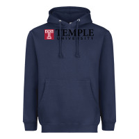 Navy Temple University Heavyweight Hoodie - linhVisuals