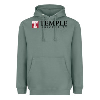 Sage Temple University Heavyweight Hoodie - linhVisuals
