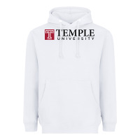 White Temple University Heavyweight Hoodie - linhVisuals