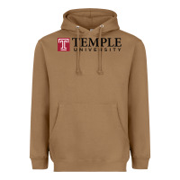 Toasted Coconut Temple University Heavyweight Hoodie - linhVisuals