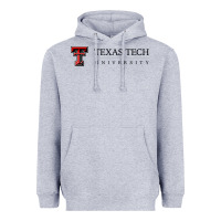 Heather Grey Texas Tech University Heavyweight Hoodie - linhVisuals