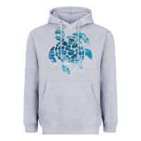 Heather Grey ocean sea turtle Heavyweight Hoodie - linhVisuals