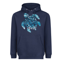 Navy ocean sea turtle Heavyweight Hoodie - linhVisuals