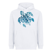 White ocean sea turtle Heavyweight Hoodie - linhVisuals