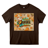 Chocolate Brown Pumpkin spice junkie Heavy Core Tee - RanaPortraitStore
