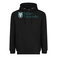 Black Tulane University Heavyweight Hoodie - linhVisuals