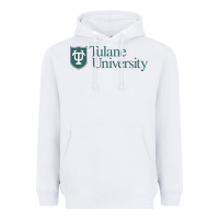 White Tulane University Heavyweight Hoodie - linhVisuals