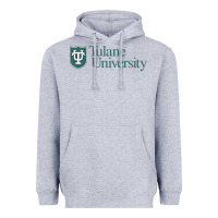 Heather Grey Tulane University Heavyweight Hoodie - linhVisuals