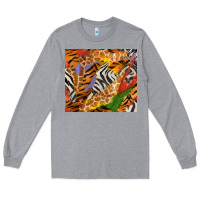 Heather Grey safari patterns tumbler Long Sleeve Tee - BundleAndBundleShop