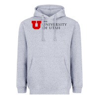Heather Grey The University of Utah Heavyweight Hoodie - linhVisuals