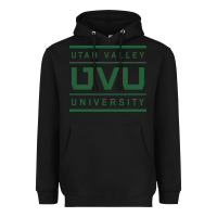 Black Utah Valley University Heavyweight Hoodie - linhVisuals