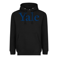 Black Yale University Heavyweight Hoodie - linhVisuals