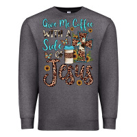 Charcoal Heather give me coffee with a side of jesus Premium Sweatshirt - JahusDesignShop