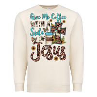 Sandshell give me coffee with a side of jesus Premium Sweatshirt - JahusDesignShop