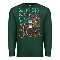 Sports Green give me coffee with a side of jesus Premium Sweatshirt - JahusDesignShop