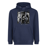 Navy the smiths   friends Heavyweight Hoodie - linhVisuals