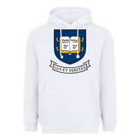 White Yale University Heavyweight Hoodie - linhVisuals