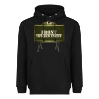 Black front toward enemy distressed claymore mine military Heavyweight Hoodie - linhVisuals