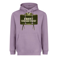 Lavender front toward enemy distressed claymore mine military Heavyweight Hoodie - linhVisuals