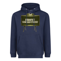 Navy front toward enemy distressed claymore mine military Heavyweight Hoodie - linhVisuals