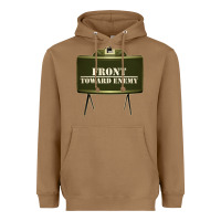 Toasted Coconut front toward enemy distressed claymore mine military Heavyweight Hoodie - linhVisuals