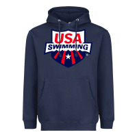 Navy swimming team Heavyweight Hoodie - linhVisuals