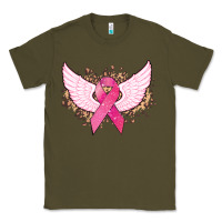 Army Green Cancer ribbon angel wings Cancer Awareness Classic Tee - HowdyJamesFarm