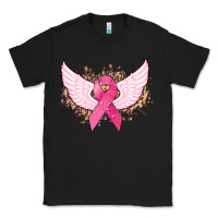 Black Cancer ribbon angel wings Cancer Awareness Classic Tee - HowdyJamesFarm
