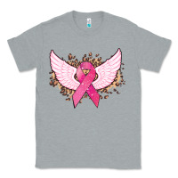 Heather Grey Cancer ribbon angel wings Cancer Awareness Classic Tee - HowdyJamesFarm