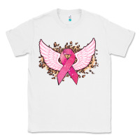 White Cancer ribbon angel wings Cancer Awareness Classic Tee - HowdyJamesFarm