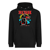 Black RUSH MUSIC Heavyweight Hoodie - linhVisuals
