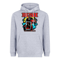 Heather Grey RUSH MUSIC Heavyweight Hoodie - linhVisuals