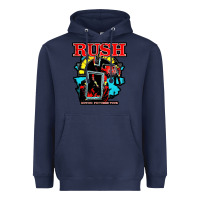 Navy RUSH MUSIC Heavyweight Hoodie - linhVisuals