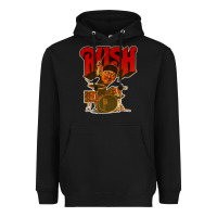Black rush neil 10 Heavyweight Hoodie - linhVisuals