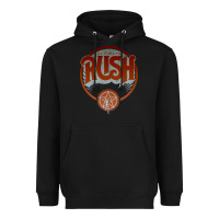Black RUSH TOUR Heavyweight Hoodie - linhVisuals