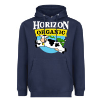 Navy horizon organic milk Heavyweight Hoodie - linhVisuals
