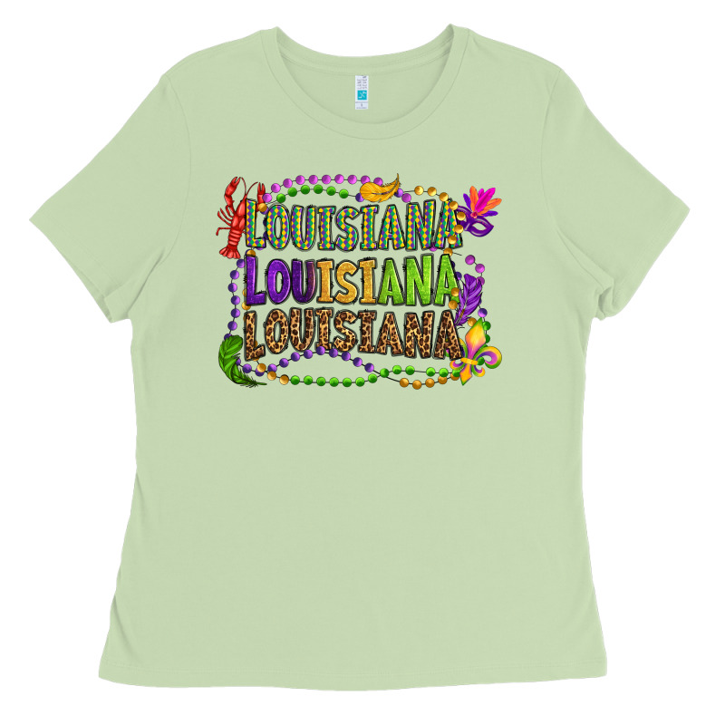 Louisiana Louisiana Louisiana Mardi Gras Ladies Tee by OliviaCreatesArt | Teevron