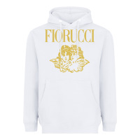 White fiorucci Heavyweight Hoodie - linhVisuals