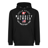 Black proud member of small fringe minority with unacceptable view t shirt Heavyweight Hoodie - linhVisuals