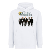 White Celtic Thunder Heavyweight Hoodie - linhVisuals
