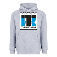 Heather Grey thermo king Heavyweight Hoodie - linhVisuals
