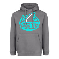 Storm fins up ocean Heavyweight Hoodie - linhVisuals