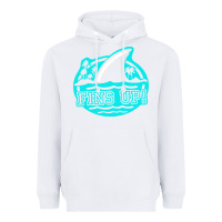 White fins up ocean Heavyweight Hoodie - linhVisuals