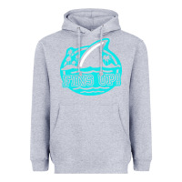 Heather Grey fins up ocean Heavyweight Hoodie - linhVisuals