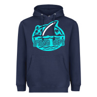 Navy fins up ocean Heavyweight Hoodie - linhVisuals