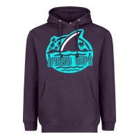 Plum fins up ocean Heavyweight Hoodie - linhVisuals