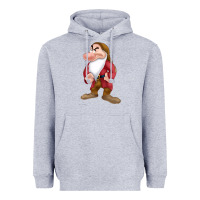 Heather Grey grumpy dopey dwarf Heavyweight Hoodie - linhVisuals