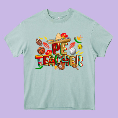 Cinco De Mayo Pe Teacher Heavy Core Tee Designed By Cowgirlartshop