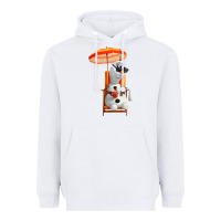 White olaf Heavyweight Hoodie - linhVisuals